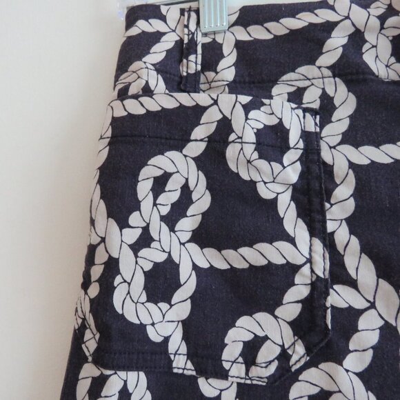 ANTHROPOLOGIE MAEVE The Colette Nautical Rope Wide Leg Cropped Linen Blend Pants - Picture 6 of 16